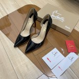 5A Women's IRIZA  60-80-100 Pointed Toe Stiletto Heels Court Shoes Patent Leather Pumps（Red Bottom）