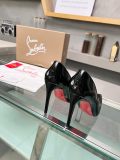 5A Women's MISS Z 85-105 Pointed Toe Stiletto Heels Court Shoes Patent Leather Pumps（Red Bottom）