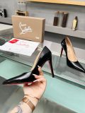 5A Women's MISS Z 85-105 Pointed Toe Stiletto Heels Court Shoes Patent Leather Pumps（Red Bottom）