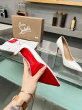 5A Women's MISS Z 85-105 Pointed Toe Stiletto Heels Court Shoes Patent Leather Pumps（Red Bottom）