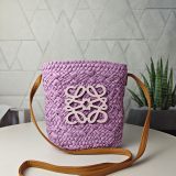 5A Drawstring Bucket Shoulder Bag Purple