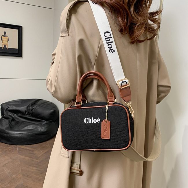 5A Women's Simple Handbag Shoulder Bag Black