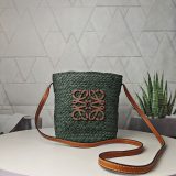 5A Drawstring Bucket Shoulder Bag Green