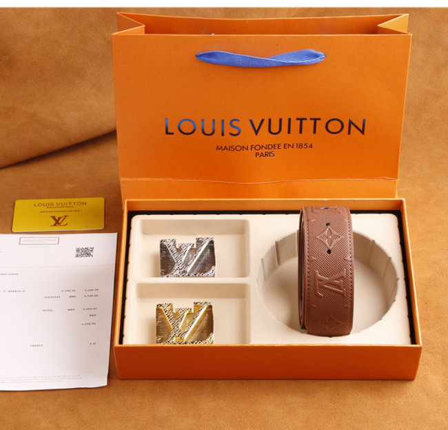 5A Double Buckle Embossed Belt Gift Box