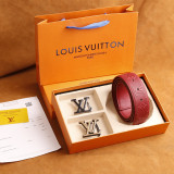 5A Double Buckle Embossed Belt Gift Box