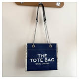 5A Women's The Denim Chain Tote Bag