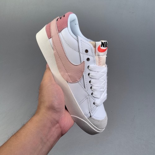 5A Blazer Low '77 Jumbo Pink White Sneakers – Retro Low-Top Fashion Shoes DQ1470-102