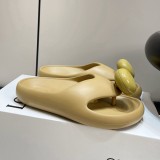 5A Ease Bubble Slide Sandals Beige Rubber Flip Flops