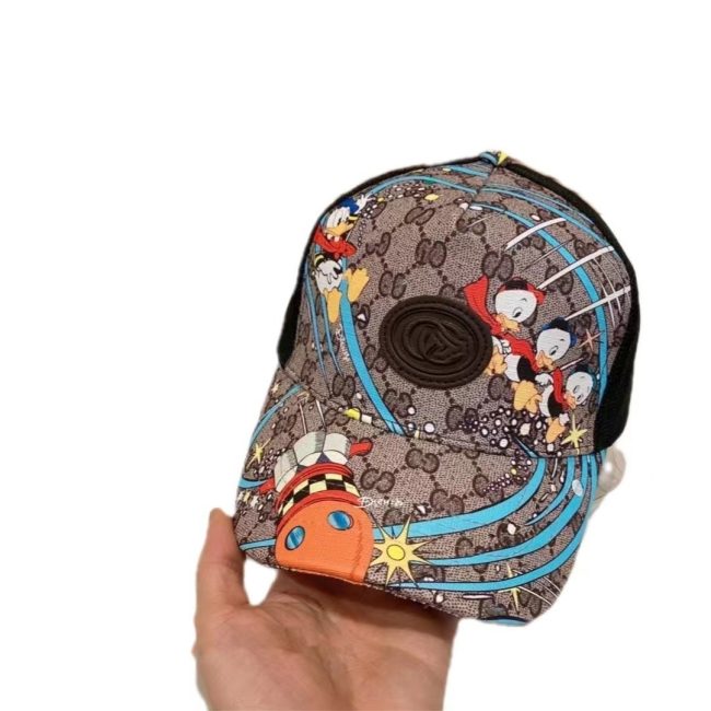 5A Donald Duck Print Baseball Cap-Limited Edition Luxury Hat 648843 4HACR 8465