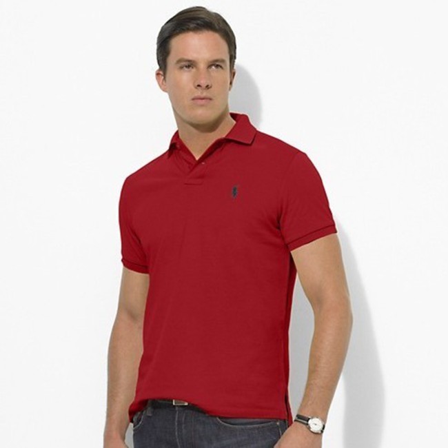 5A Classic Fit Short Sleeve Polo Shirt - Red