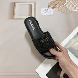 5A Logo-Plaque Woven-Raffia Sandals