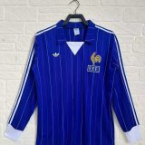 Retro 1982 France Home Long Football Jersey