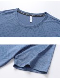 5A  Fitness Casual Wear Stretch Flexible Fabric T-shirt Black M-1788