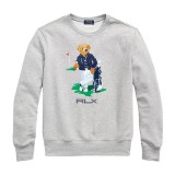 5A RLX Golf Bear Graphic Crewneck Sweatshirt – Grey Cotton Bear Print