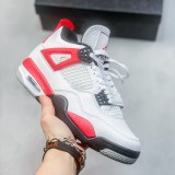 5A Air Jordan 4 Retro Red Cement Sneakers Basketball Shoes DH6927-161