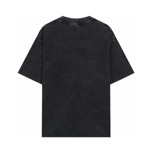 Original Wheat 1917 SS22 Cracked Print Tee - Distressed Vintage Wash, Unisex Oversize Black