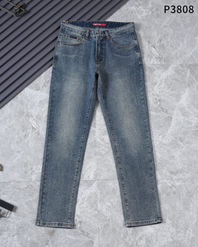 5A Luxury Stretch Straight Jeans for Men 3808