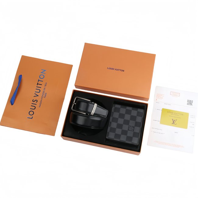 5A Pin Buckle Belt and Wallet Gift Set