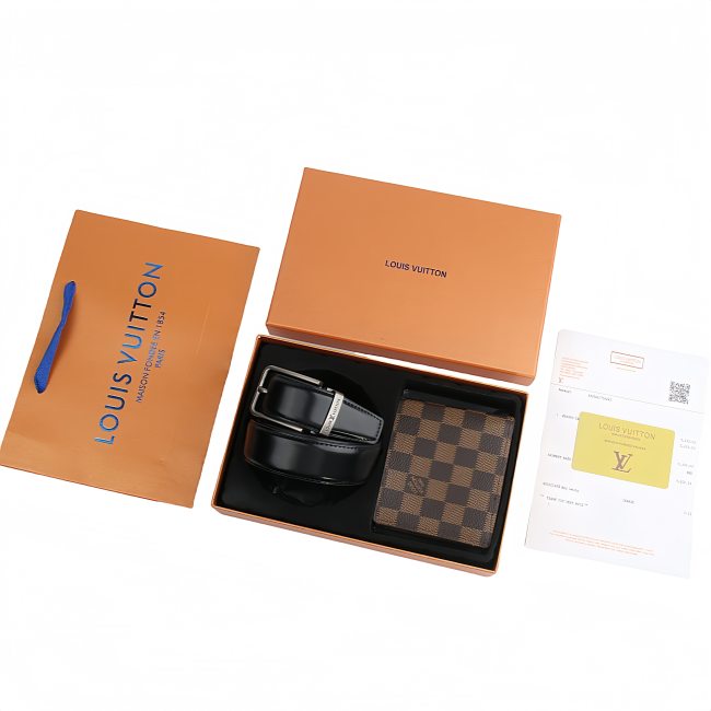 5A Pin Buckle Belt and Wallet Gift Set