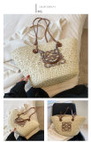 5A Anagram Basket bag in iraca palm and calfskin Tote Bag