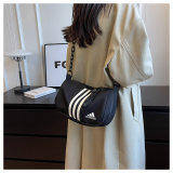 Simple Printed Logo Shoulder Bag
