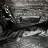 Original Re-Nylon Saffiano Leather Crossbody Bag Convertible Men's Bag Black