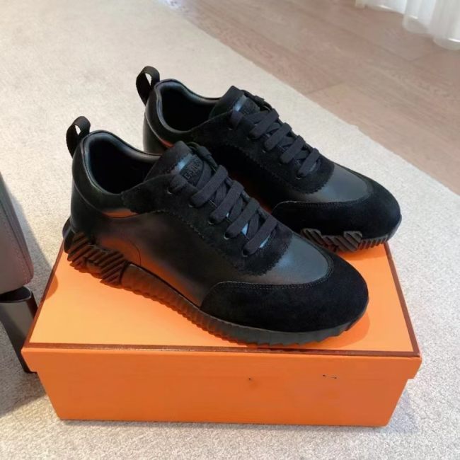 Original Bouncing Sneaker in calfskin Man's Women's Shoes Black