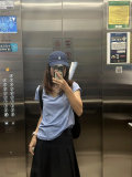 5A Women Cotton Jersey V-Neck Tee T-shirt