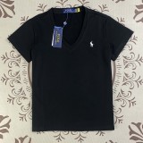 5A Women Cotton Jersey V-Neck Tee T-shirt