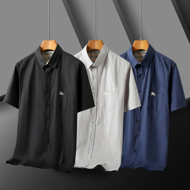 5A Solid Color Short Sleeve Shirt  100% Cotton