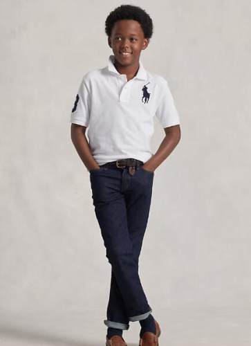 5A Kids Big Pony Cotton Mesh Polo Shirt