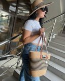 5A Raffia Handbag and Wide-Brimmed Hat