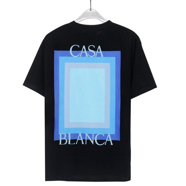 25SS ​​​​Ombre Block​​​​​​ Cotton Print T Shirt