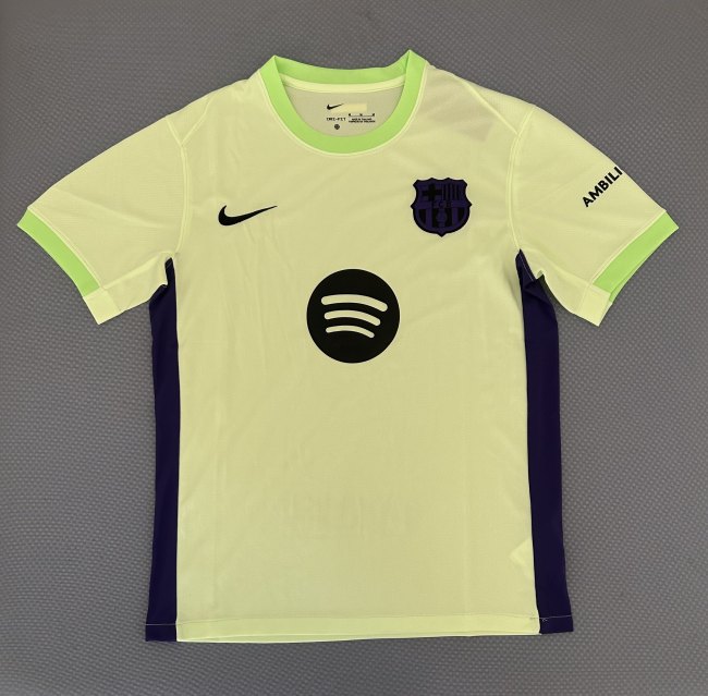 5A 25~26 FC Barcelona Second Away Jersey - Fluorescent Green Kobe Tribute Soccer Shirt