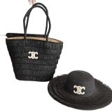 5A Raffia Handbag and Wide-Brimmed Hat