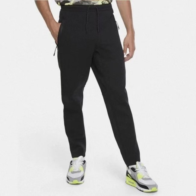 Tech Fleece Open-Hem Pants - 300g Cotton Loopback Joggers with Drawcord Waist CU4052