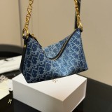Original Diorstar Hobo Shoulder Bag Blue