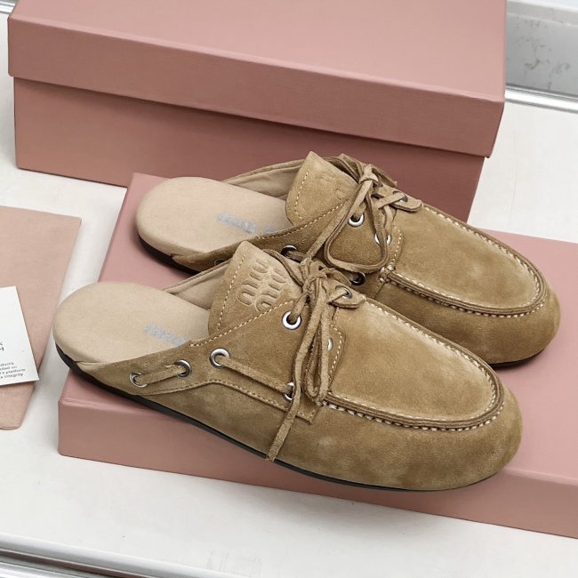 Original Faded Suede Mules Round Toe Slip-On