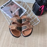 5A  Feel Flat Sandals Slippers Brown