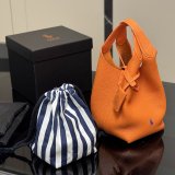 Original Polo Play Small Leather Tote Shoulder Bag Pebbled Full Grain