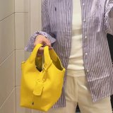 Original Polo Play Small Leather Tote Shoulder Bag Pebbled Full Grain