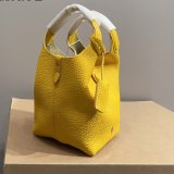 Original Polo Play Small Leather Tote Shoulder Bag Pebbled Full Grain