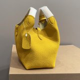 Original Polo Play Small Leather Tote Shoulder Bag Pebbled Full Grain