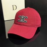 5A Triomphe Logo Baseball Cap – Red Cotton Adjustable Hat