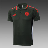 5A 25~26 Bayern Munich Training Polo Shirt - Dark Green Football Top