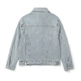 5A Damier Denim Jacket Washed Cotton