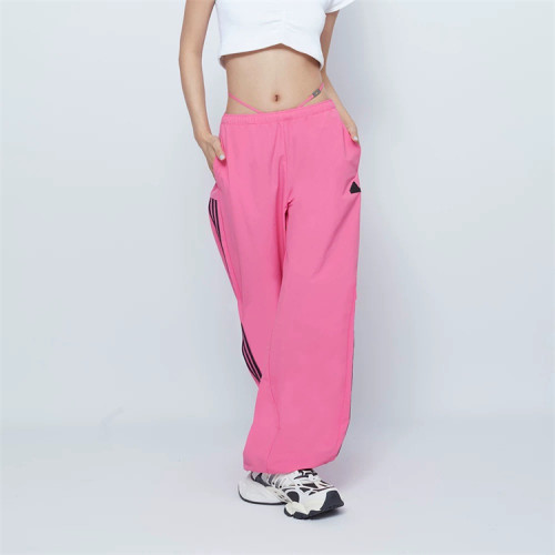 Women's Simple Embroidered Logo Trousers Pink ZP-1569