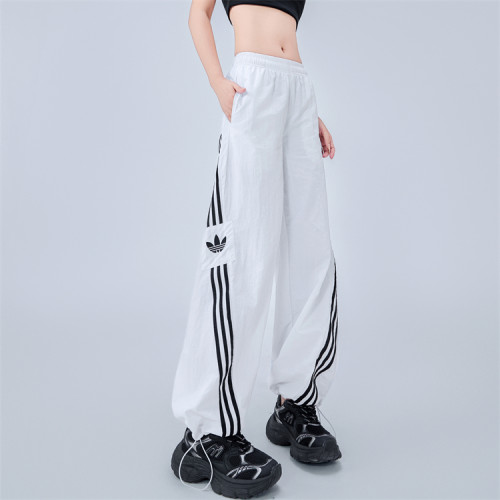 Women's Simple Embroidered Logo Trousers White 7600