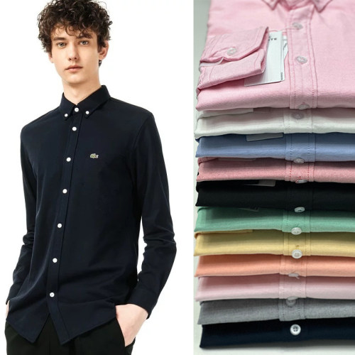 adult Men's Regular-Fit Long-Sleeve mens casual shirt Multicolor H844