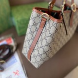 GG Emblem Tote Bag & Shoulder Bag Coated Canvas Adjustable Strap